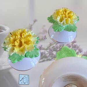 Denton England Mini FloralVase Salt Pepper Shakers